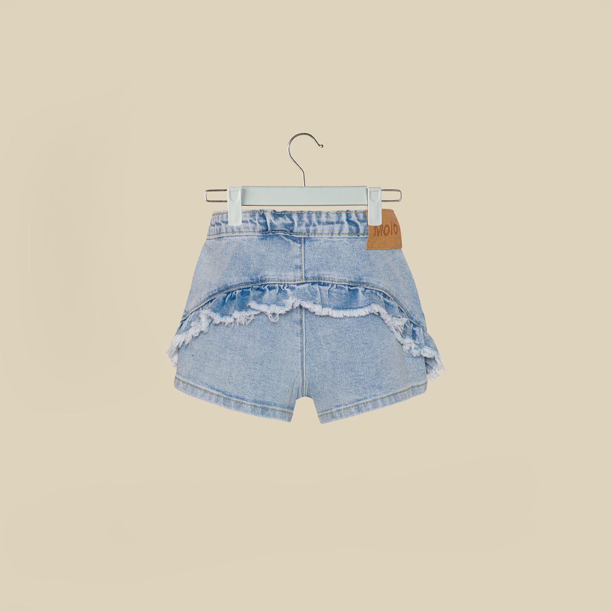 Shorts azzurri in jeans con zip