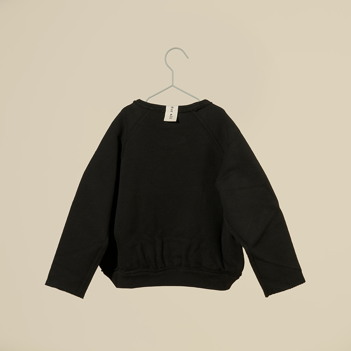 Maglia felpata nera reversibile