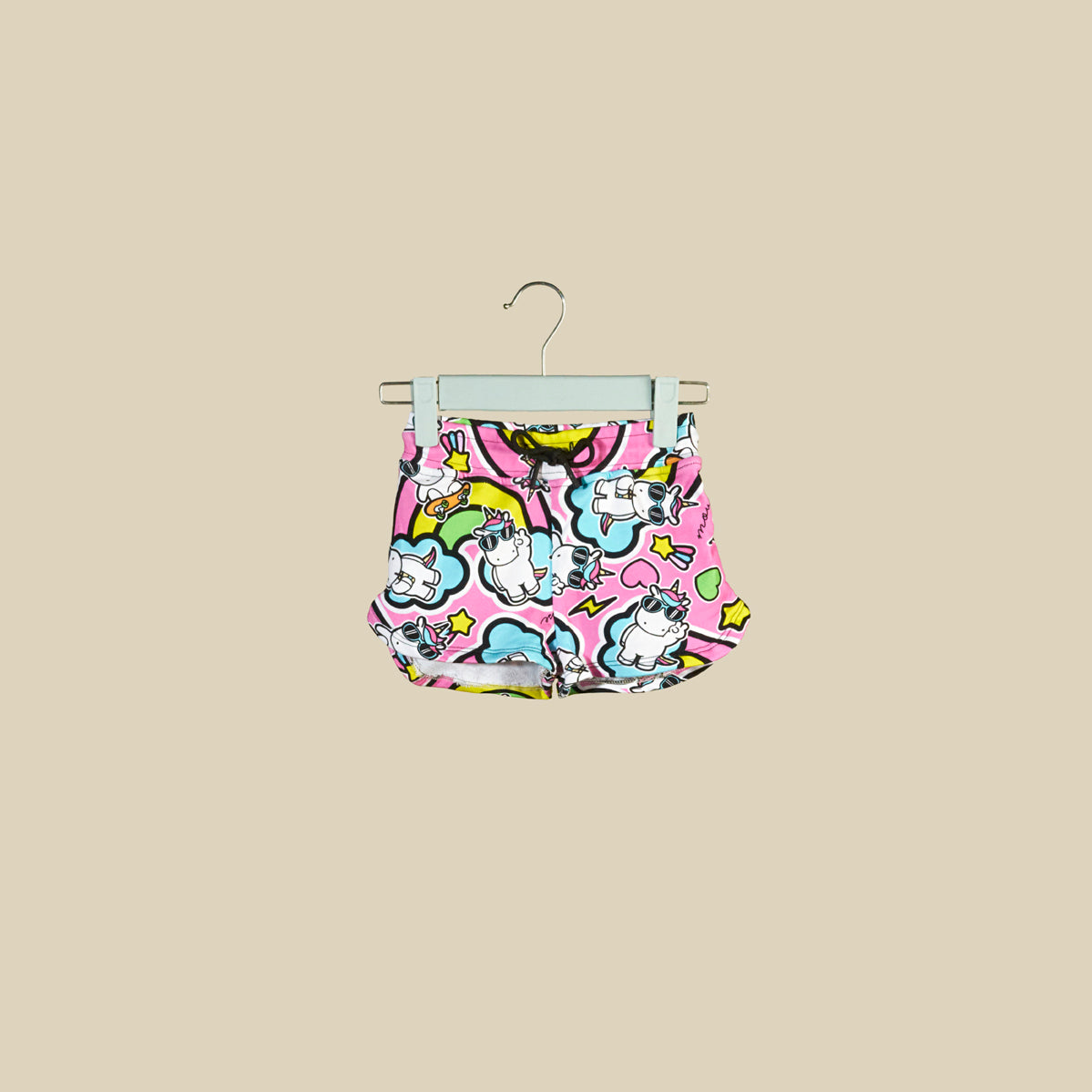 Shorts in felpa con stampa "Unicorn Boss"