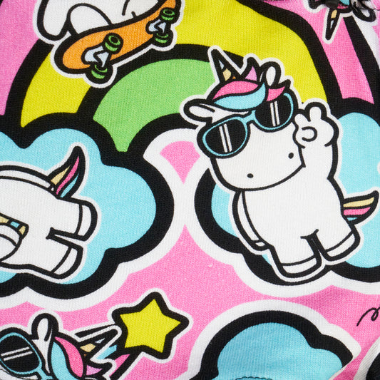 Shorts in felpa con stampa Unicorn Boss