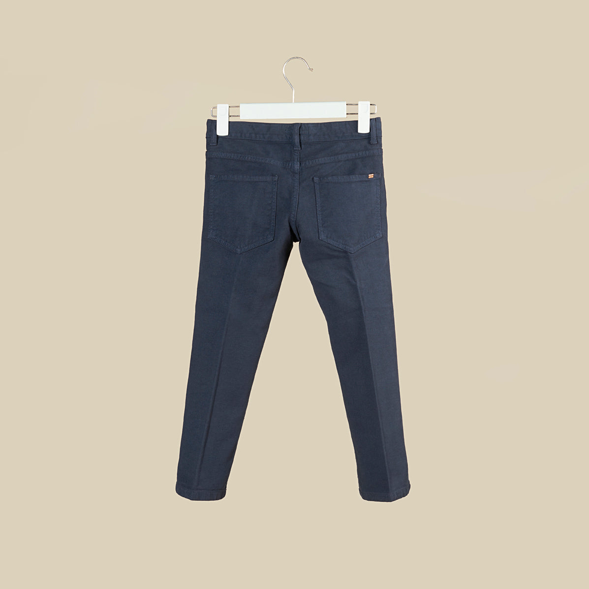 Pantalone classico blu in fustagno