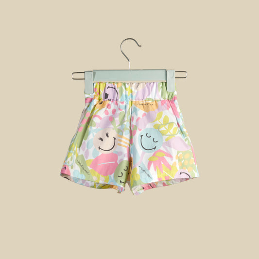 Shorts in cotone fantasia Smile multicolor