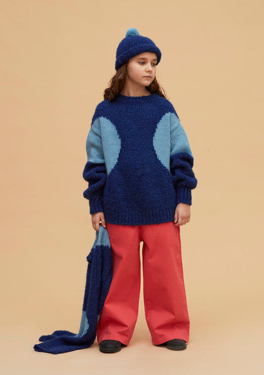Maglione oversize blu elettrico