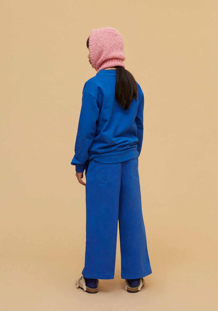 Pantalone palazzo blu elettrico