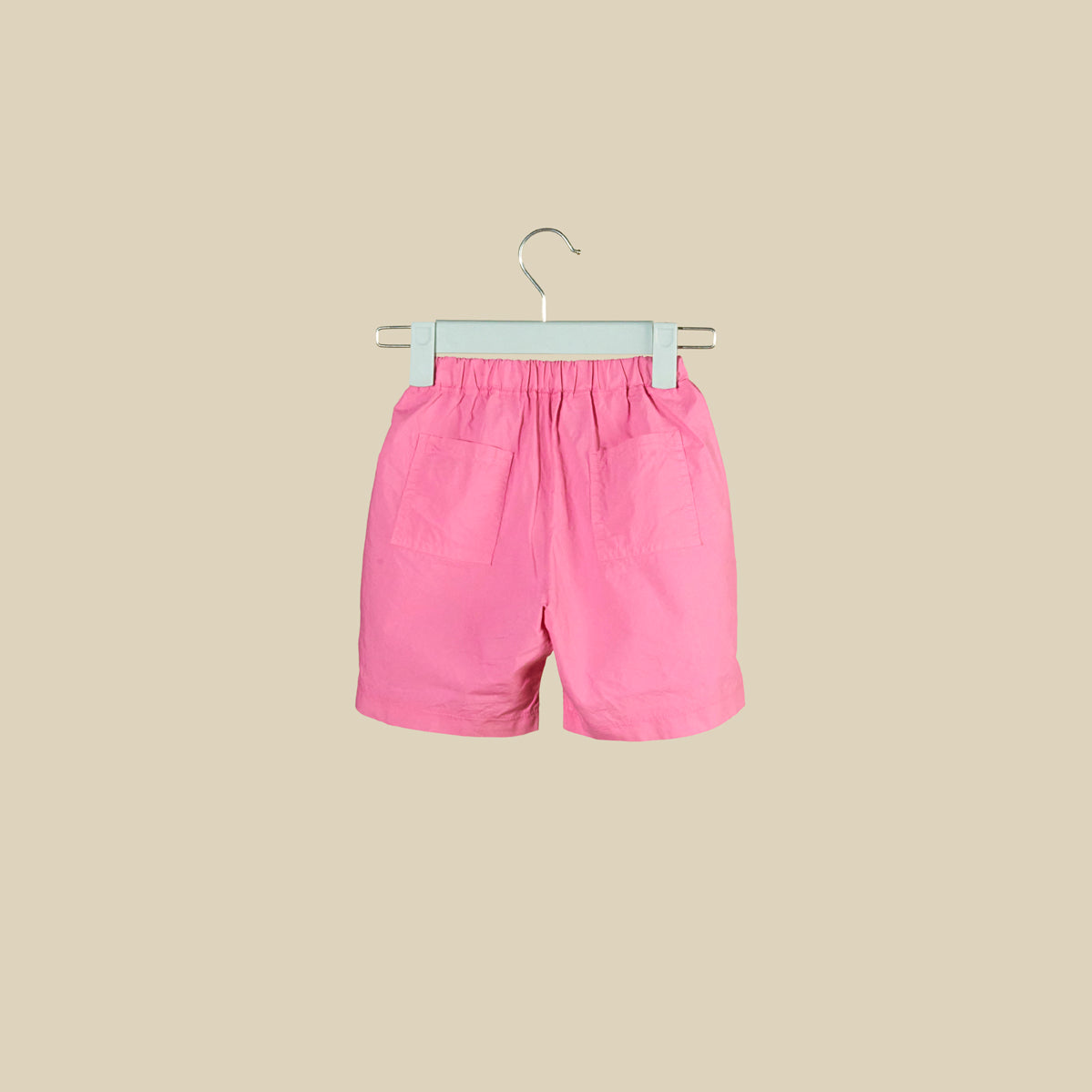 Shorts in cotone croccante rosa big bubble
