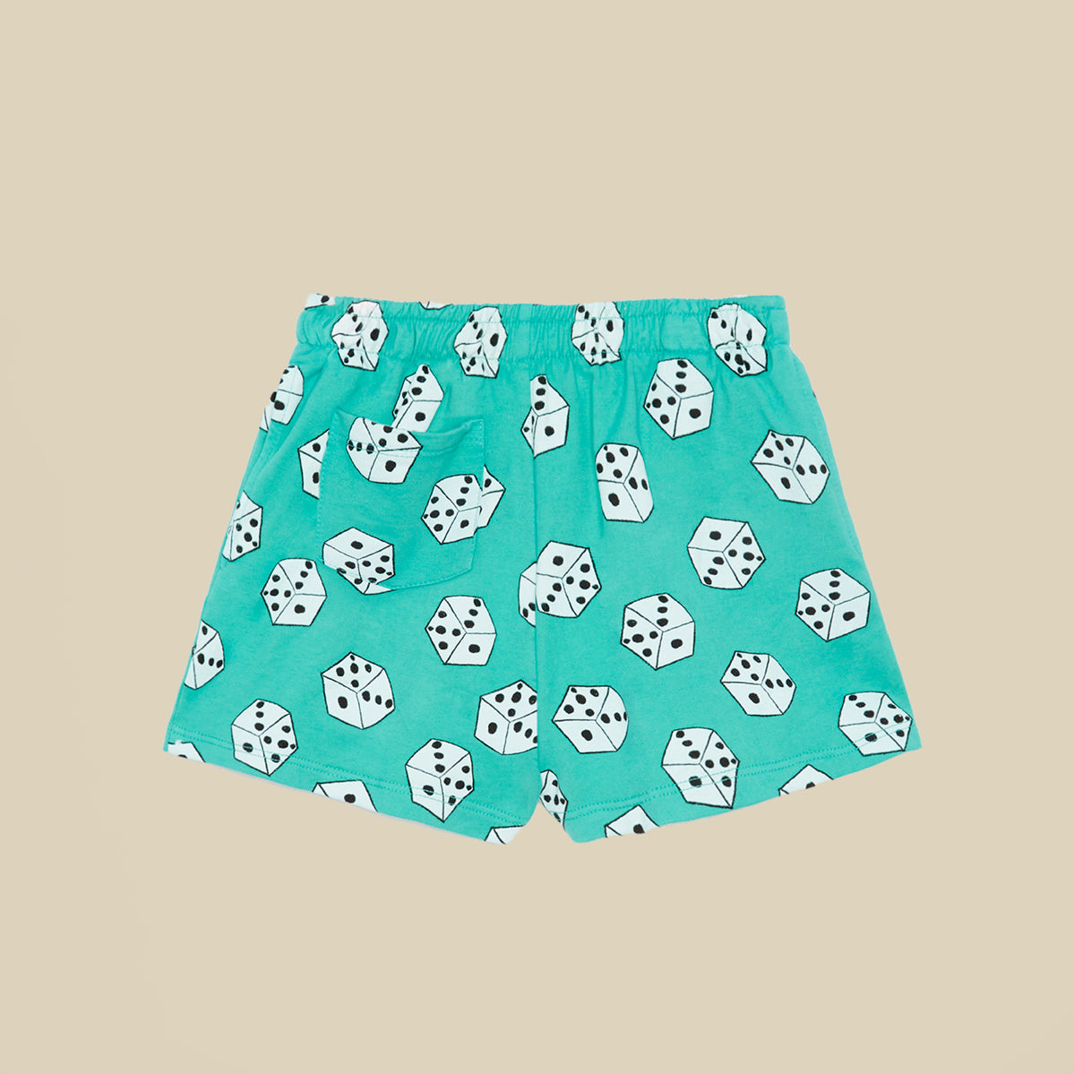 Shorts verdi con dadi