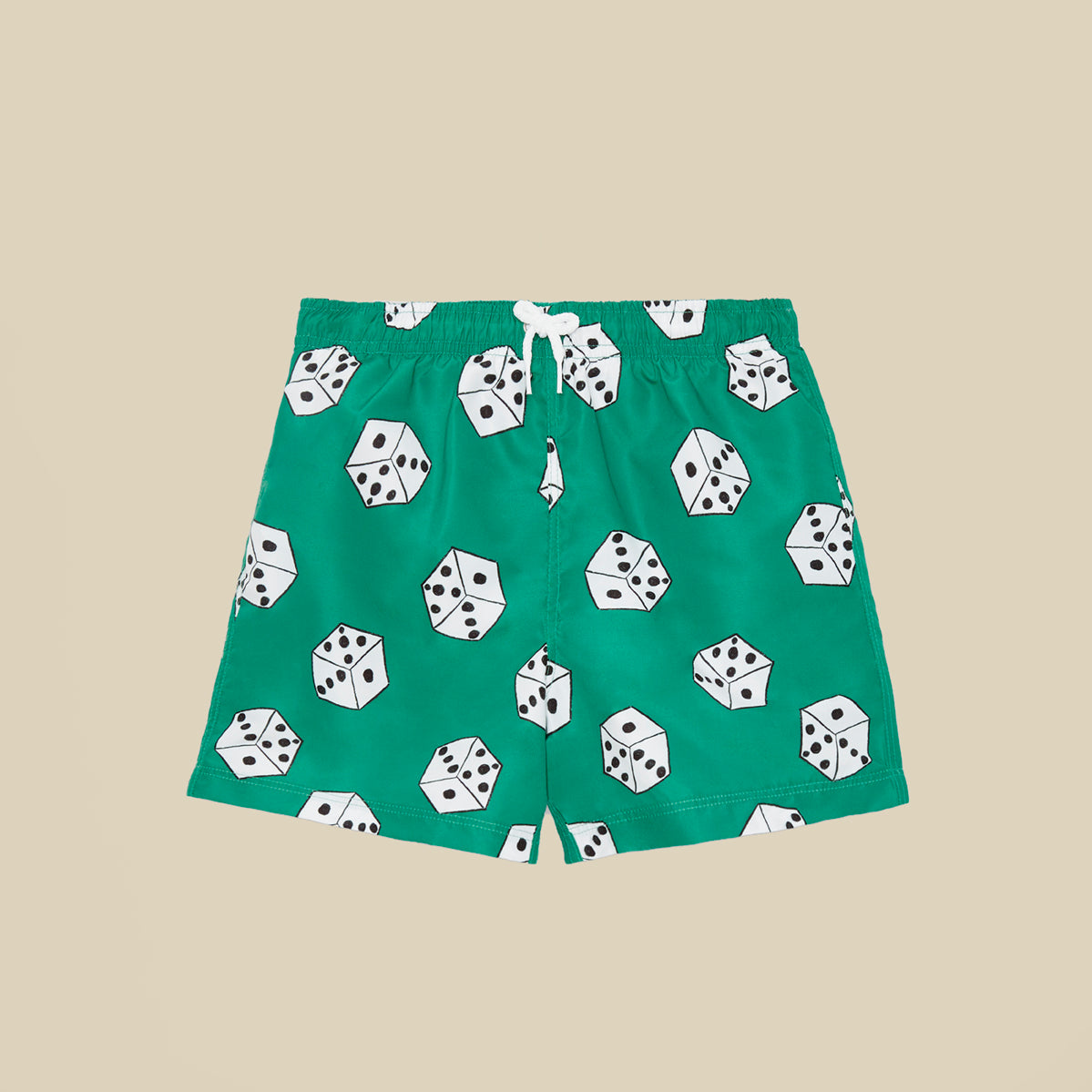 Costume boxer verde con dadi