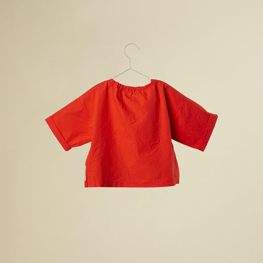 Blusa maniche corte arancio
