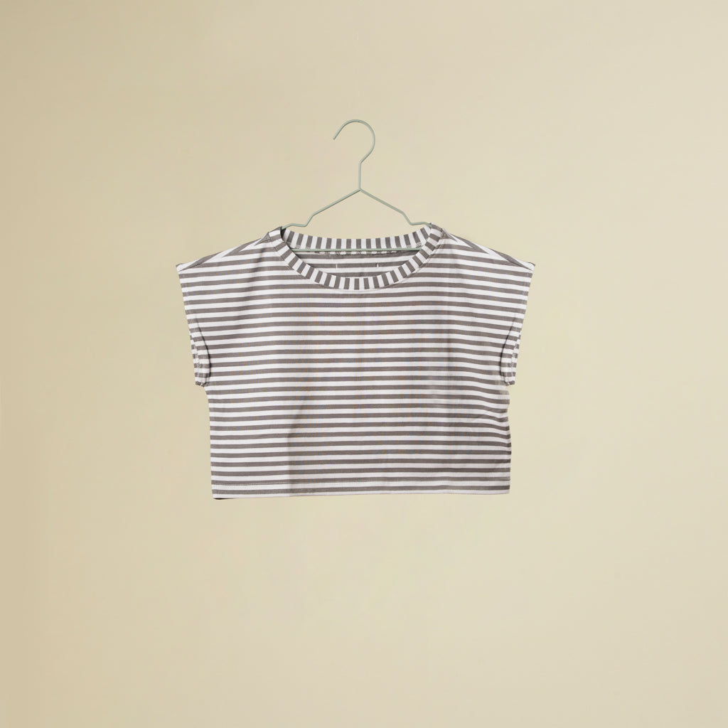 T-shirt crop a righe