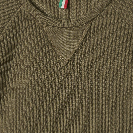 Maglione in cotone girocollo manica lunga