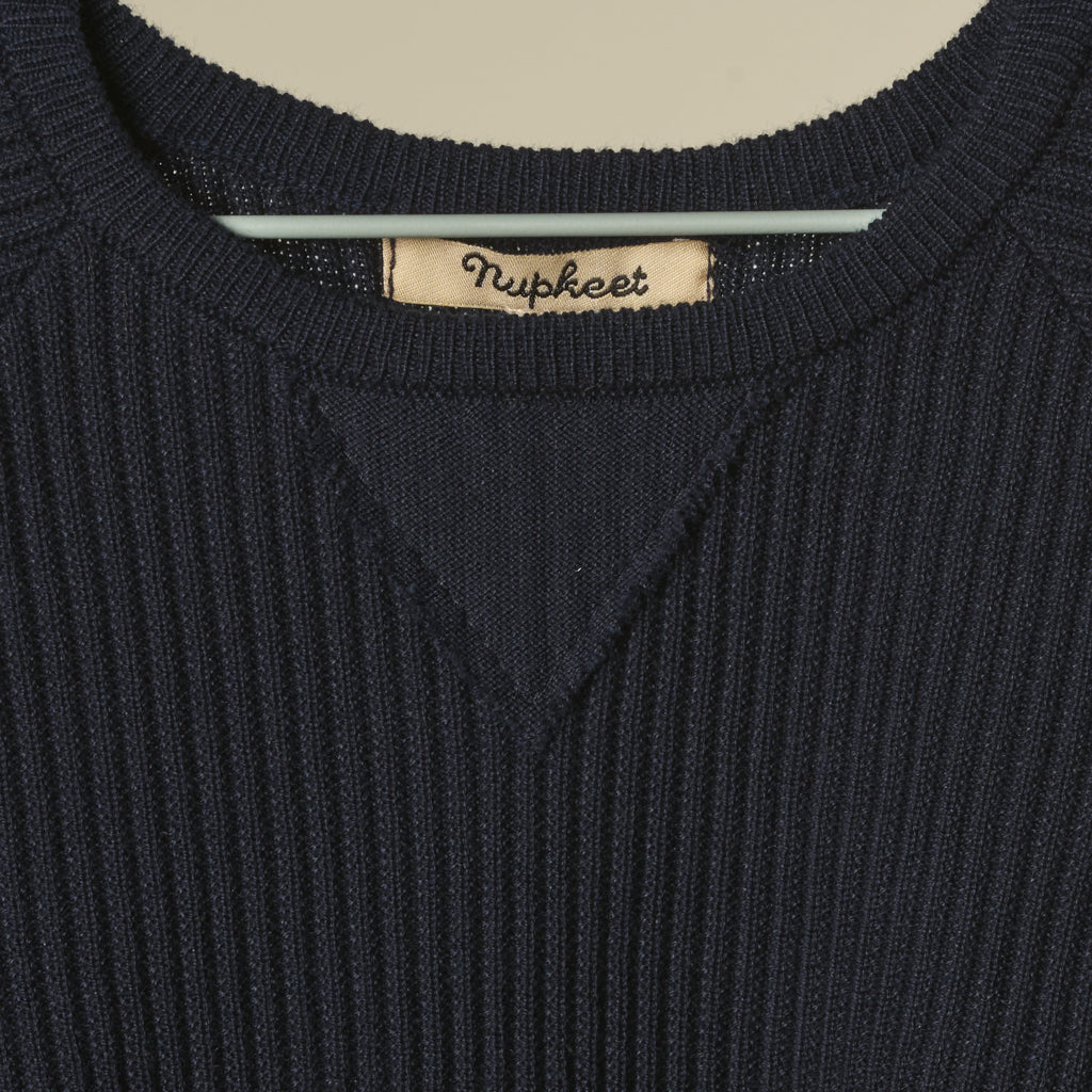 Maglione girocollo di cotone manica lunga