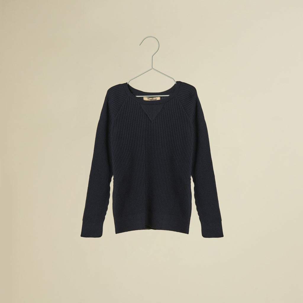 Maglione girocollo di cotone manica lunga