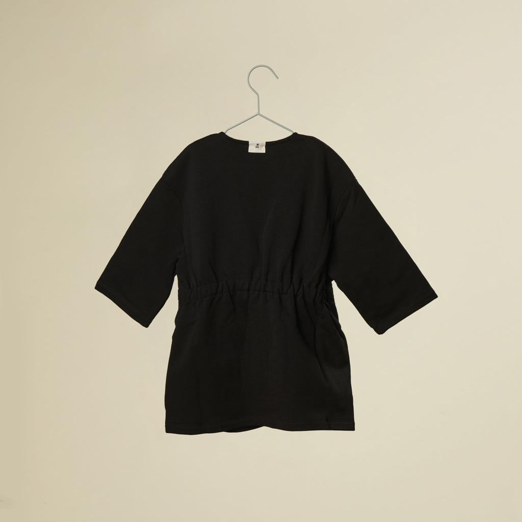 Cardigan nero felpato