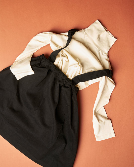 Maglia lupetto in jersey panna