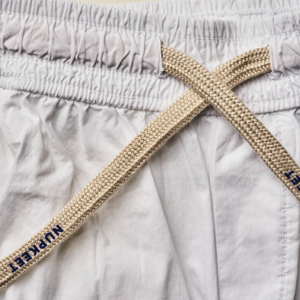 Pantalone bianco in tessuto parachute