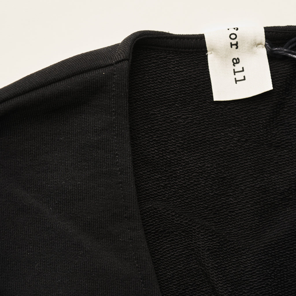 Cardigan nero felpato