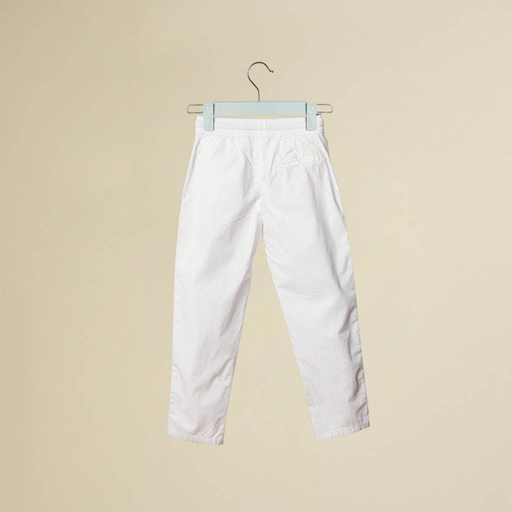 Pantalone bianco in tessuto parachute