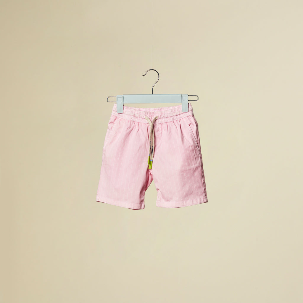 Shorts rosa a righe