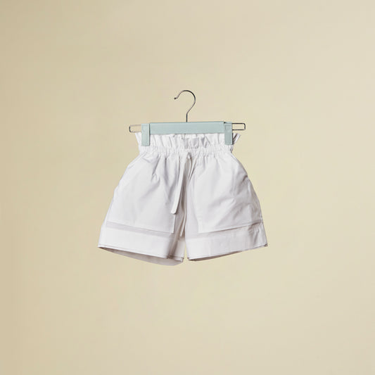 Shorts con coulisse bianco