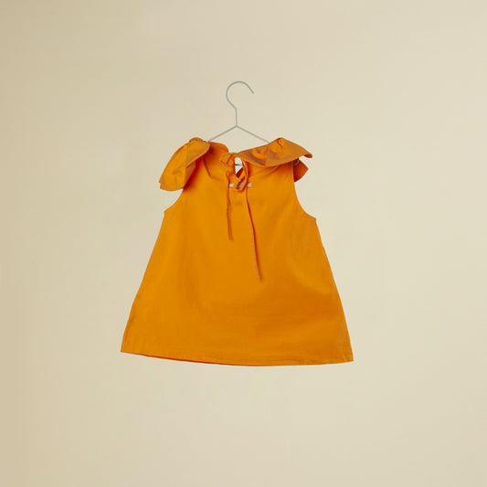 Top smanicato arancio
