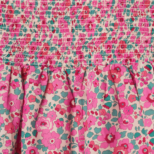 Abito in cotone Liberty Betsy Fuxia