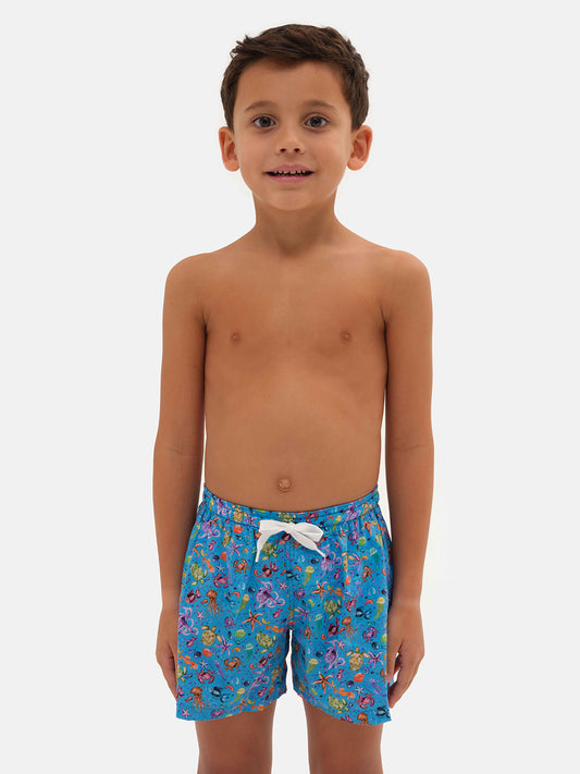 Costume boxer in cotone fantasia "Ocean"