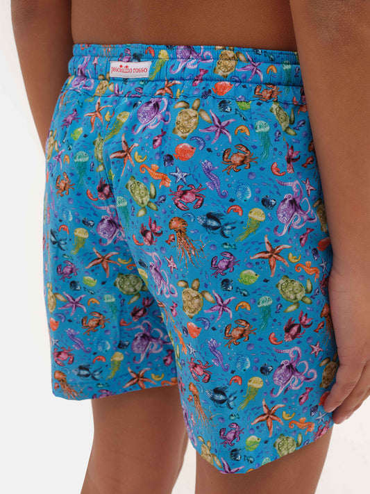 Costume boxer in cotone fantasia "Ocean"