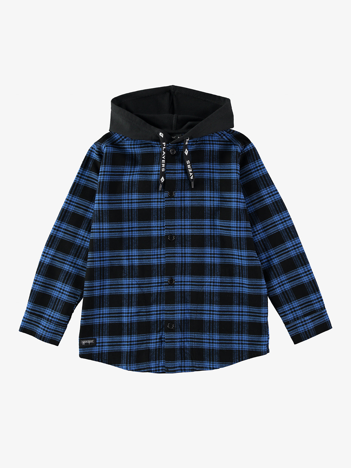 Camicia over in flanella a quadretti blu e neri