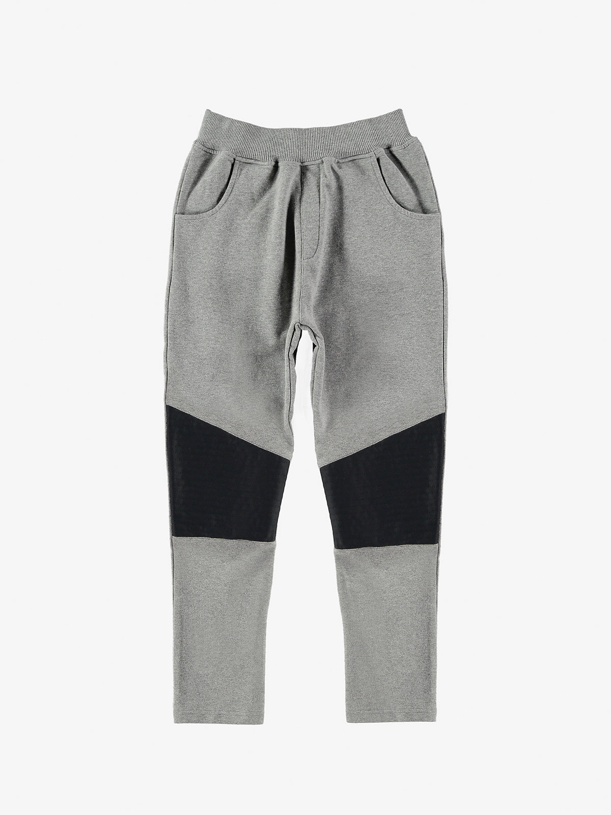 Pantalone jogger con toppe in neoprene nero
