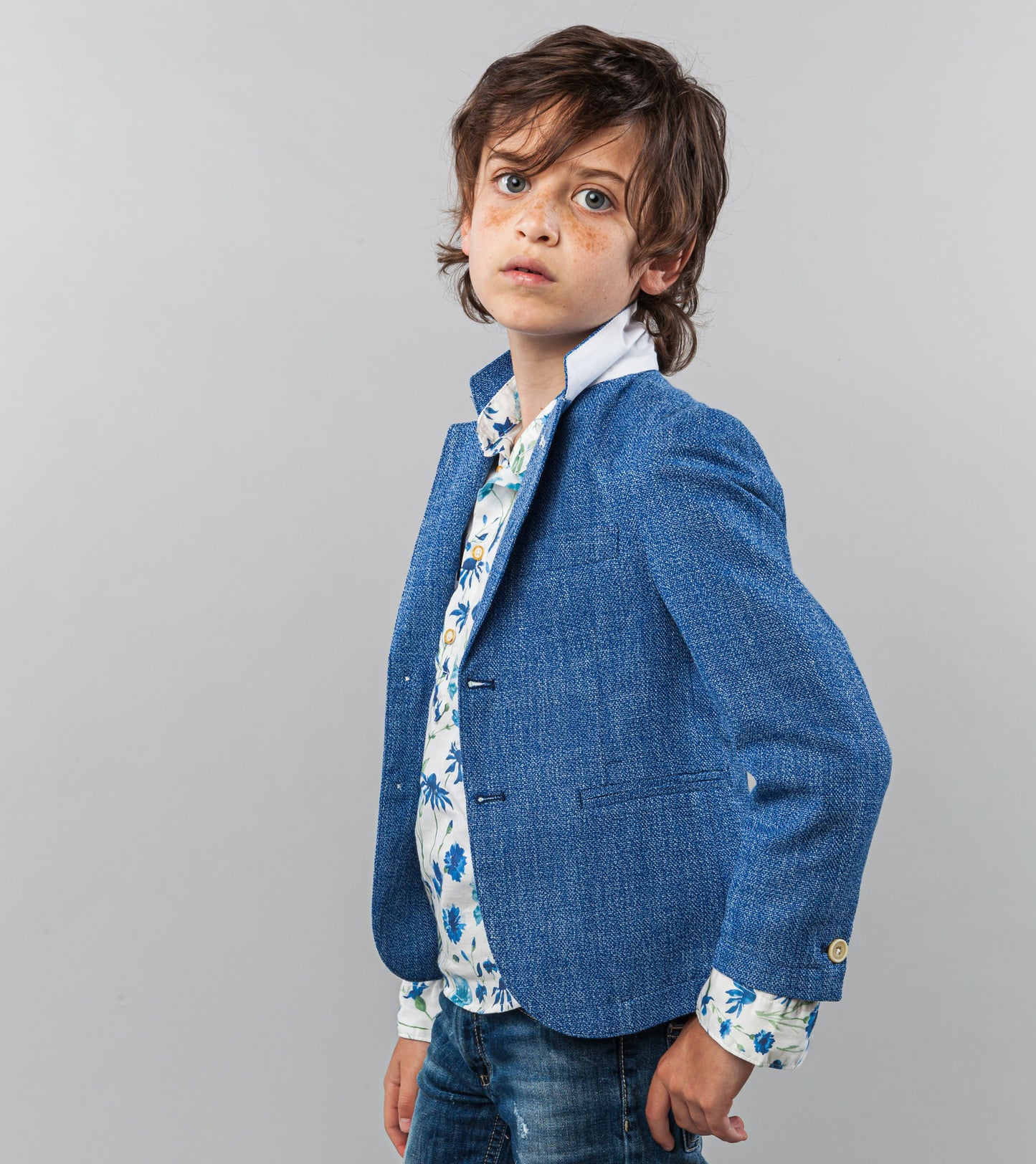 Giacca 2 bottoni jacquard
