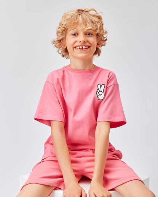 T-shirt unisex rosa bubblegum a maniche corte