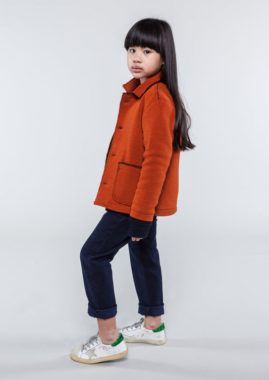 Pantalone classico blu in fustagno