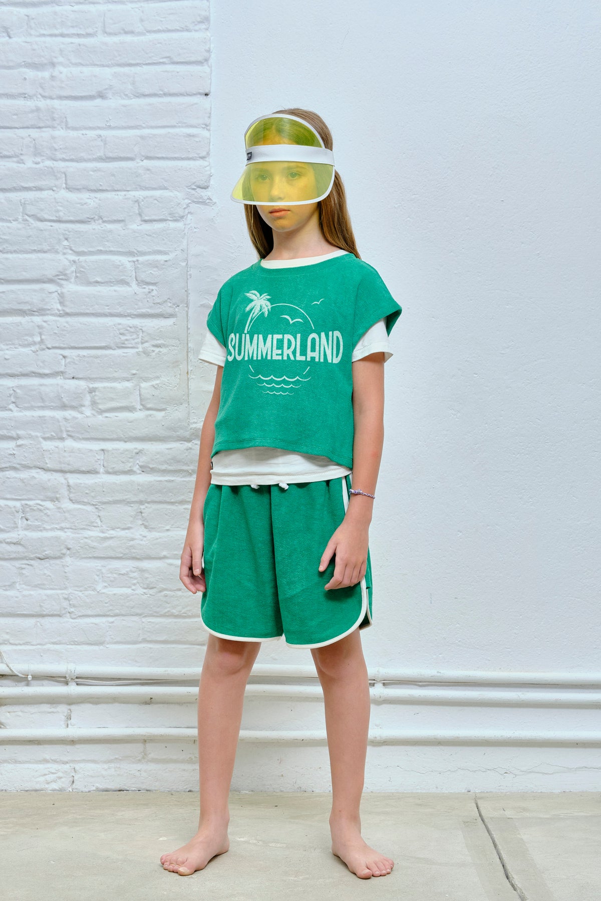Shorts verdi in spugna