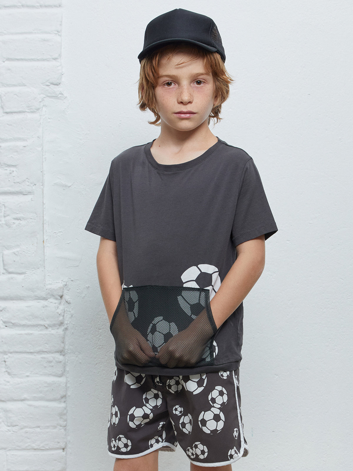 Costume boxer con palloni da calcio