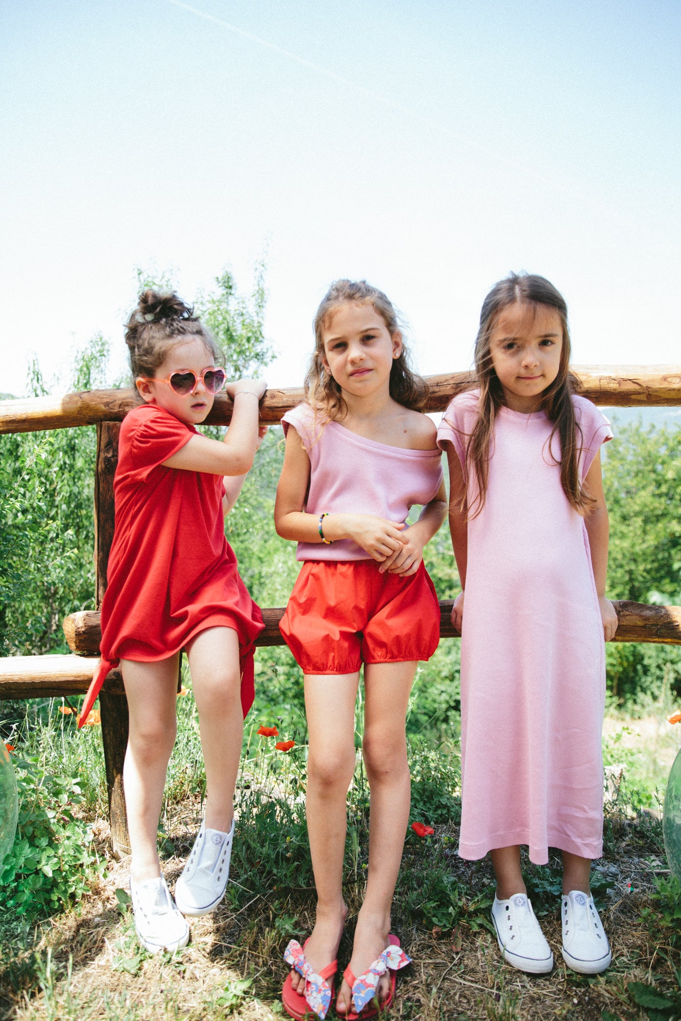 Shorts palloncino rosso corallo