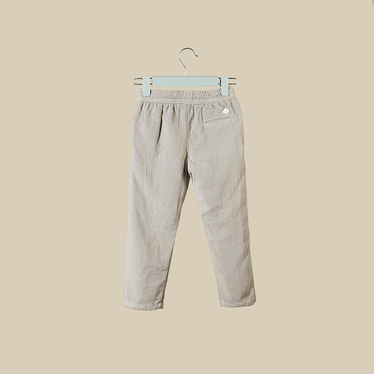 Pantalone di velluto ghiaccio con elastico in vita