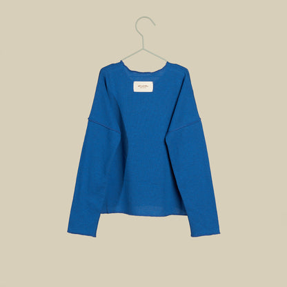 Maglia di cotone leggero blu elettrico