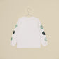 T-shirt bianca maniche lunge con Smile Screen