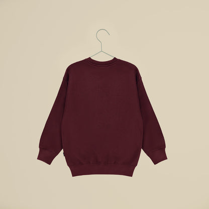 Felpa girocollo bordeaux Freedom