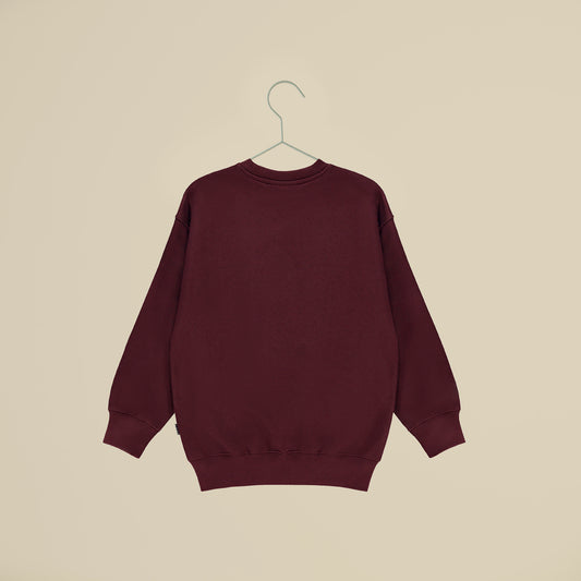 Felpa girocollo bordeaux Freedom