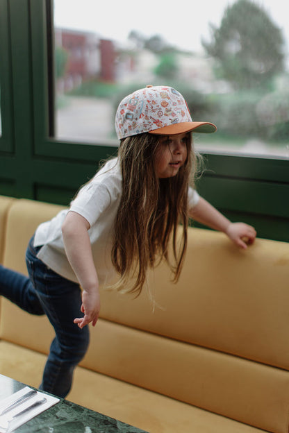Cappellino in cotone bio fantasia London
