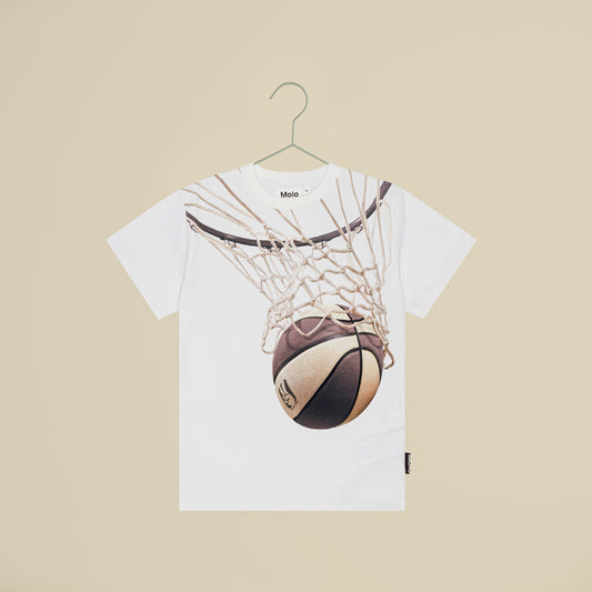 T-shirt mezze maniche con pallone da basket