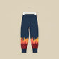 Pantalone jogger con stampa fiamme