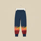 Pantalone jogger con stampa fiamme