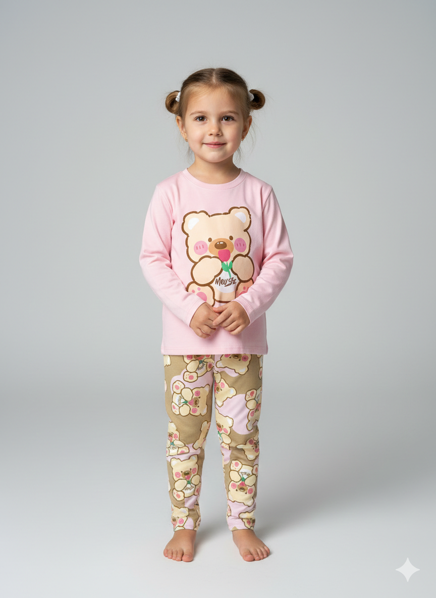 Leggings con stampa Orsetto