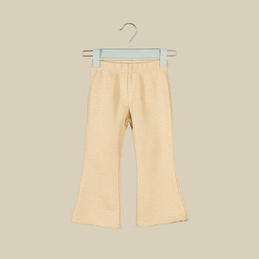 Pantalone svasato color oro