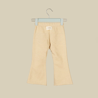 Pantalone svasato color oro