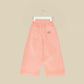 Pantalone svasato in velluto rosa chiaro