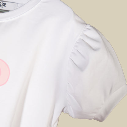 T-shirt bianca mezze maniche Orsetti del cuore