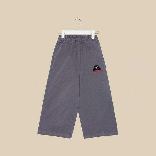 Pantalone Chaplin svasato in cotone grigio